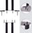 Duronic SPS1022/80 Set de 2 Soportes para Altavoz - 80cm de Altura - Base de 24 x 24cm - Plataforma de 16 x 16cm - Capacidad de hasta 5kg - Estabilidad con Arena, Tornillos cónicos Antivibración y 8 Almohadillas amortiguadoras - Color Negro