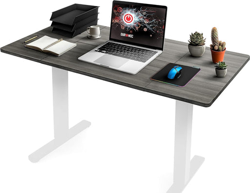 Duronic TT140 GY tablero de escritorio | Medidas 140 x 60 x 1,9 cm | Tablero de mesa para escritorio en casa, home office u oficina | Ideal para puesto de trabajo regulable en altura | Color Gris