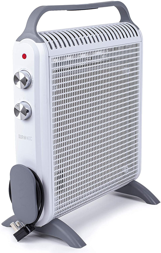 Duronic HV180 Radiador Eléctrico 1800W de Panel de Mica - Estufa sin Aceite Que calienta en 1 Minuto – 4 Ruedas - Bajo Consumo y Ligero