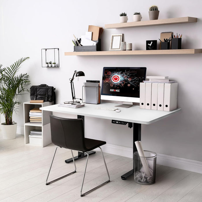Duronic TT120 WE tablero de escritorio | Medidas 120 x 60 x 1,9 cm | Tablero de mesa para escritorio en casa, home office u oficina | Ideal para puesto de trabajo regulable en altura | Color Blanco