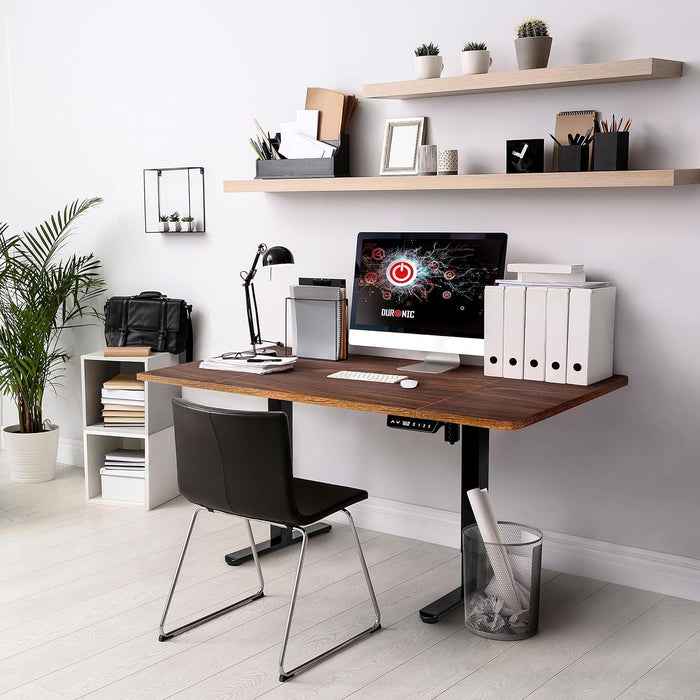 Duronic TT160 WT tablero de escritorio | 160 x 60 x 1,9 cm | Tablero de mesa para escritorio en casa, home office u oficina | Ideal para puesto de trabajo regulable en altura | Color Madera Nogal