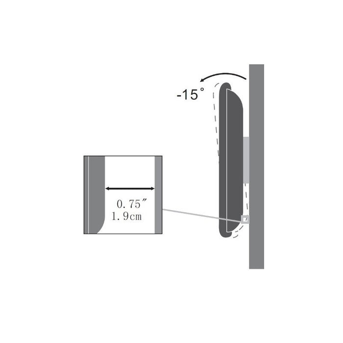 Duronic TVB201L – Soporte de pared para pantallas planas de 101 – 165cm – Inclina 15° MAX VESA 600X400 (distancia entre los agujeros en la parte posterior de su televisor)